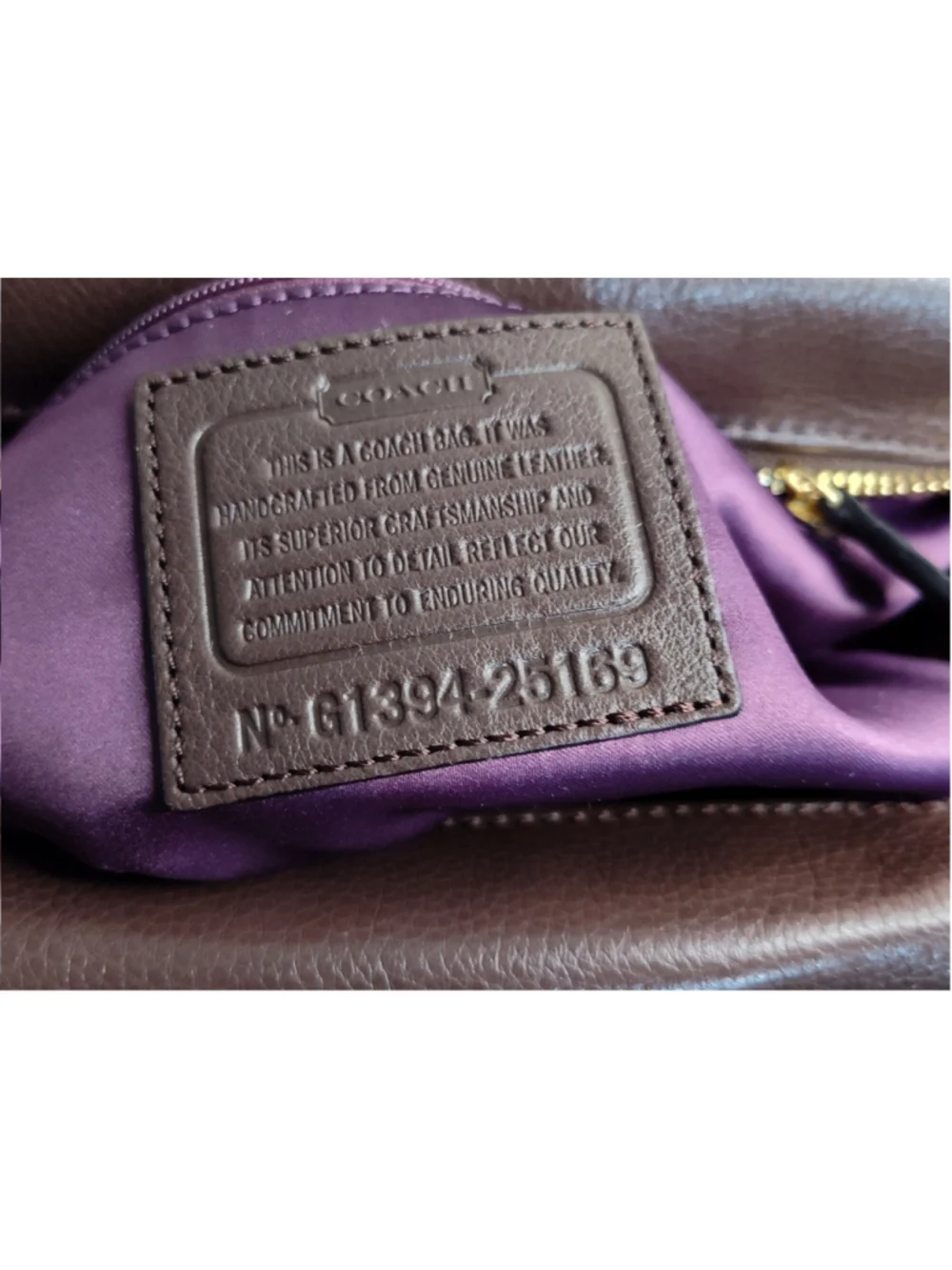 Women's Coach Brown Leather Satchel Bag One Size